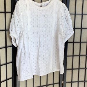 Elizabeth and James White Eyelet Blouse